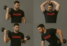 حرکات بازو با دمبل، کش و دستگاه - بهترین تمرینات عضلات بازو-حرکات بازو-تمرینات بازو-داروخانه آنلاین فراتن