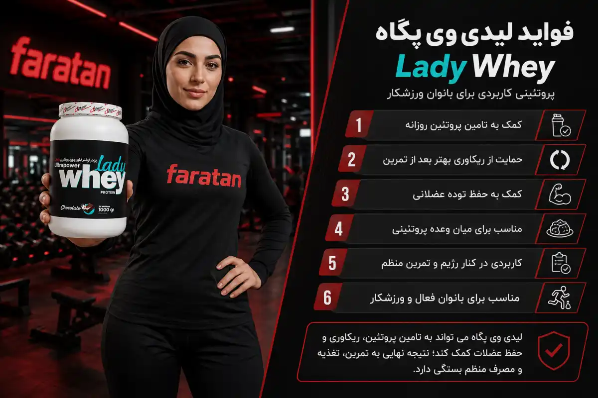 فواید پروتئین لیدی وی اولتراپاور-خرید پروتئین وی بانوان-پروتئین لیدی وی اولتراپاور پگاه-فراتن مرجع تخصصی مکمل بدنسازی
