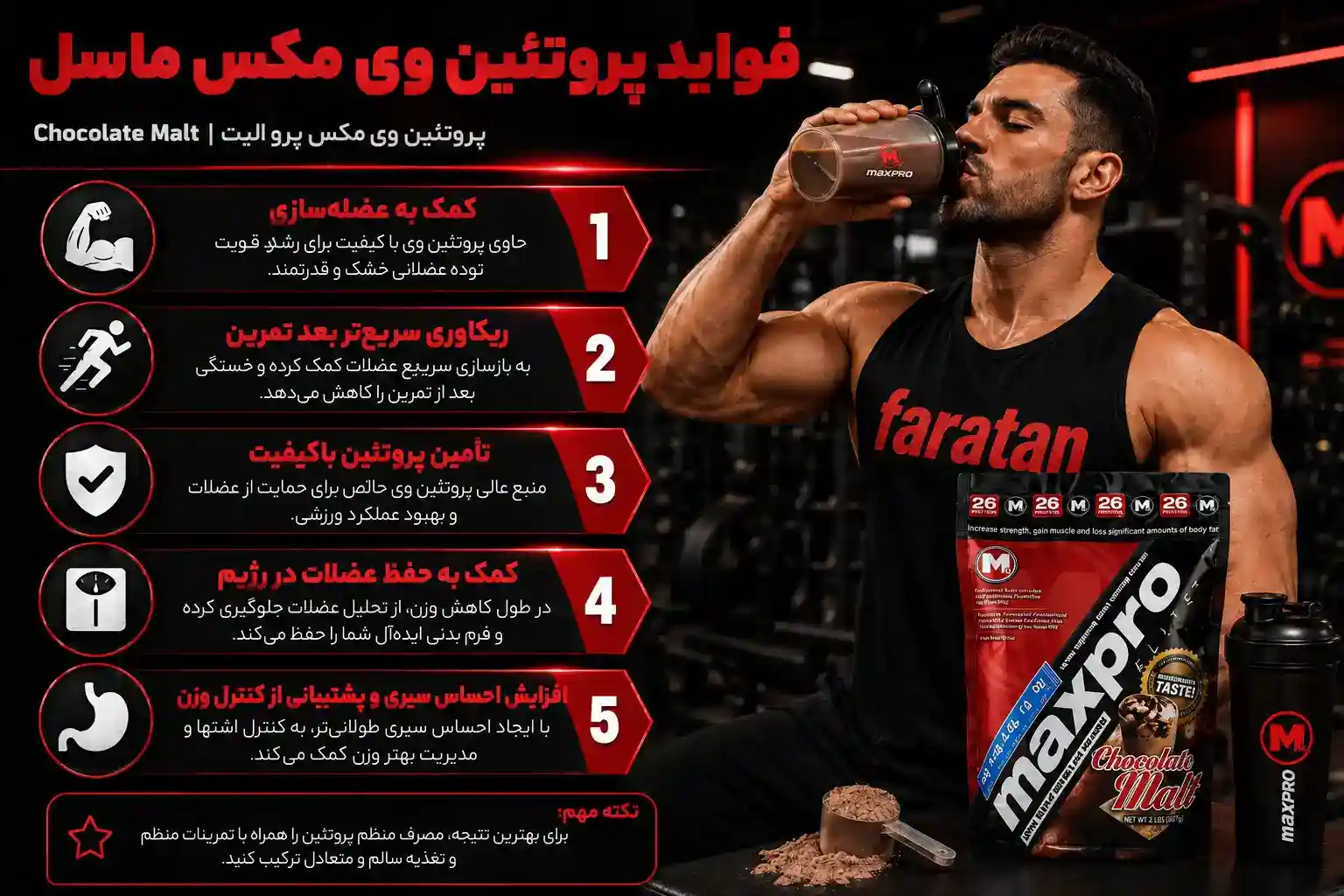 فواید مصرف پروتئین مکس پرو الیت-خرید پروتئین وی مکس ماسل-قیمت پروتئین وی مکس ماسل-فراتن