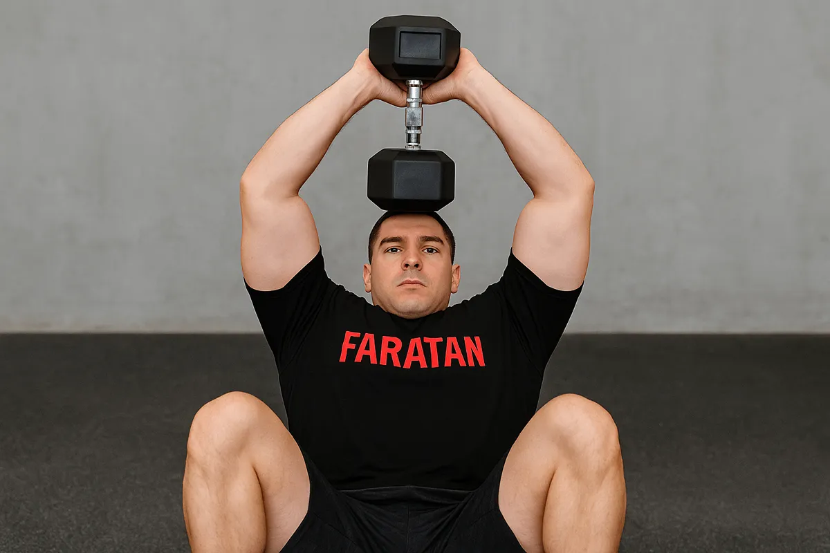 پول‌اور دمبل آرنج خم-پل اور دمبل-فراتن