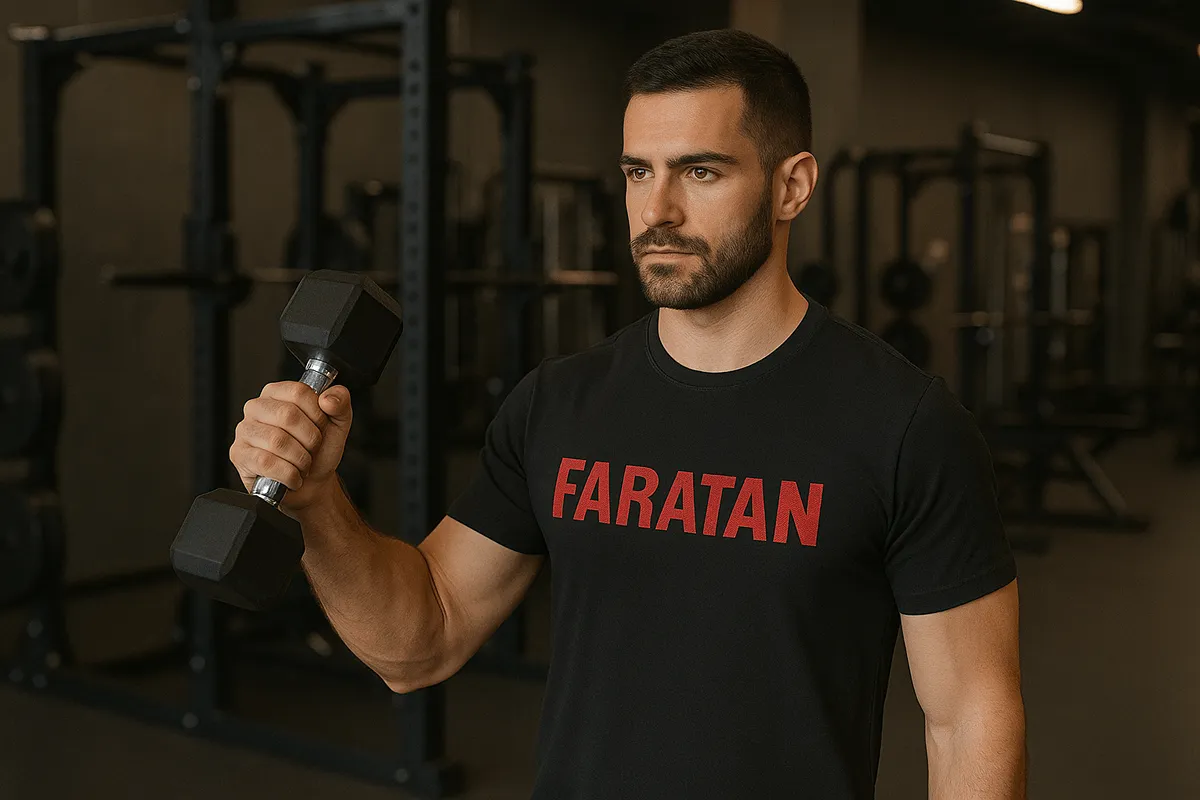 حرکت جلو بازو دمبل چکشی-حرکات جلو بازو-فراتن بهترین سایت آموزش حرکات بدنسازی